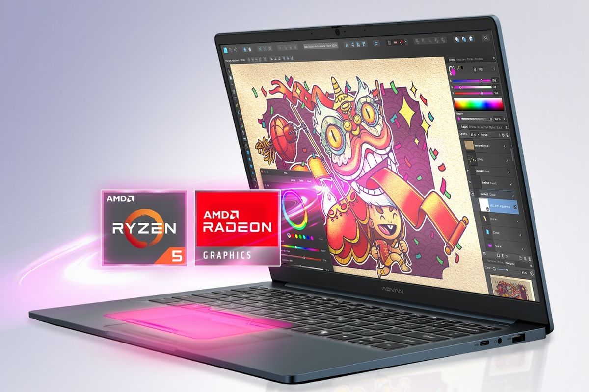 Laptop Ringan Advan Workplus Air Rilis di Indonesia dengan AMD Ryzen 5
